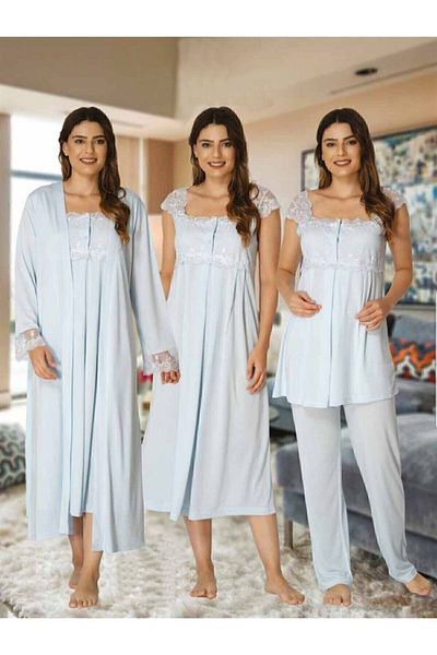 Effortt 2305-m Dressing Gown Nightgown Pajamas