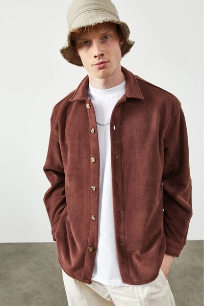 AHTAPOTMODA Erkek Kışlık Mevsimlik Fitilli Ottoman Dokulu Oversize Gömlek