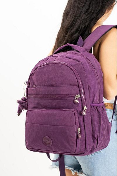 Baginn Lightweight Clinker Fabric Women's Backpack with Laptop Compartment - 40*30 cm