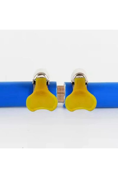 LİNWAY Plastic Butterfly Hose Clamp - 2 Way Brass Connector (12mm-1/2')
