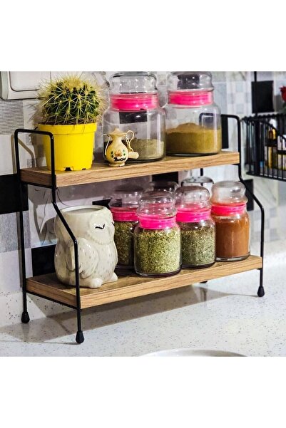 Omekan Nova Mutfak Rafı Masaüstü Düzenleyici Çok Amaçli Düzenleyici Tezgah Üstü Raf Atlantik Çam