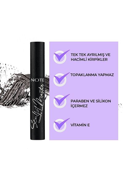 NOTE Sculpt Master Black Mascara - Single Separation and Volume Effect