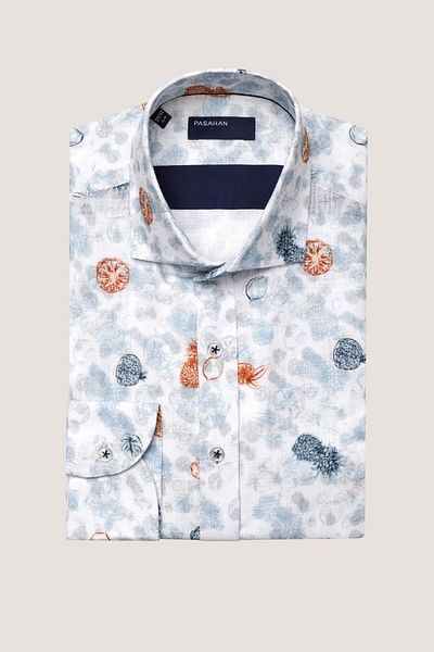 Paşahan Πουκάμισο με μοτίβο λινό Slim Fit