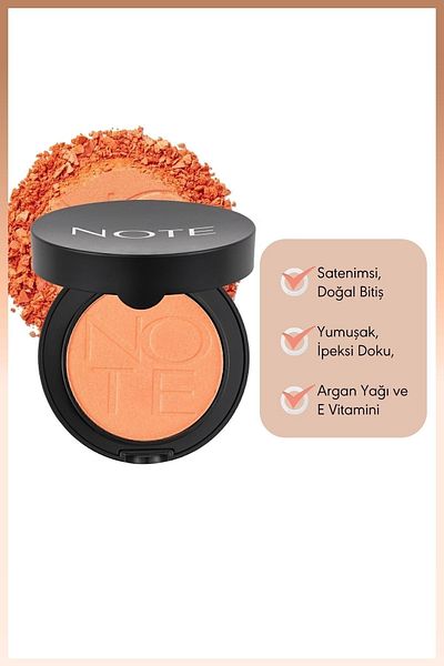 NOTE 14 Dreamy Coral Luminous Silk Compact Blusher Powder Blush