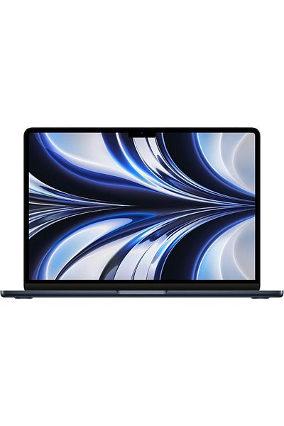 Apple ماك بوك اير 2022 بشريحة M2: شاشة Retina مقاس 13.6 بوصة، وذاكرة وصول عشوائي بسعة 8 جيجابايت، وقرص SSD بسعة 256 جيجابايت، لون منتصف الليل؛ عربي/إنجليزي