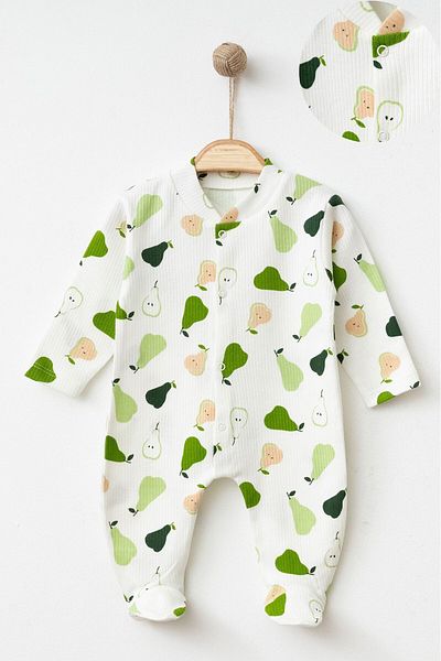 Beniizle Unisex Pear Patterned Jumpsuit with Booties