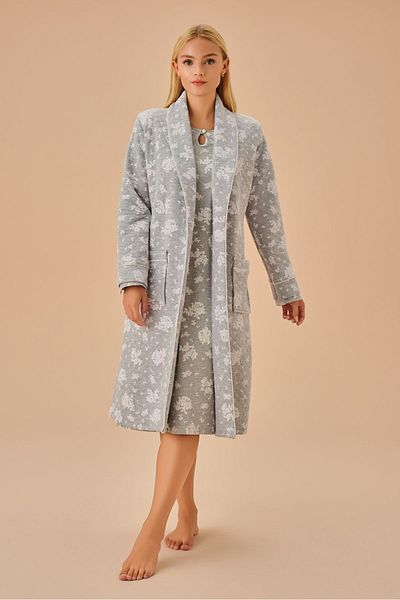 SUWEN Long Griss Dressing Gown