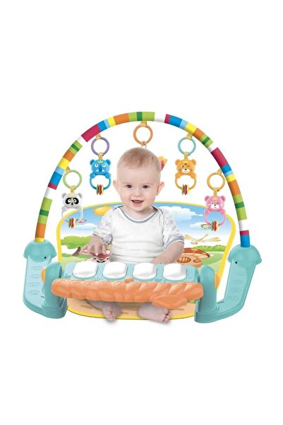 Genel Markalar Sevimli Piyanolu Sesli Işıklı Mantar Oyun Halısı eğitici oyuncak bebek minderi