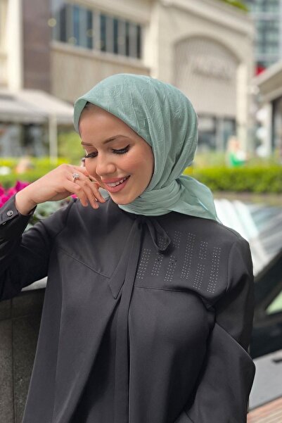 Aker Bambu Kraş Eşarp - 6060800-953 - Su Yeşili