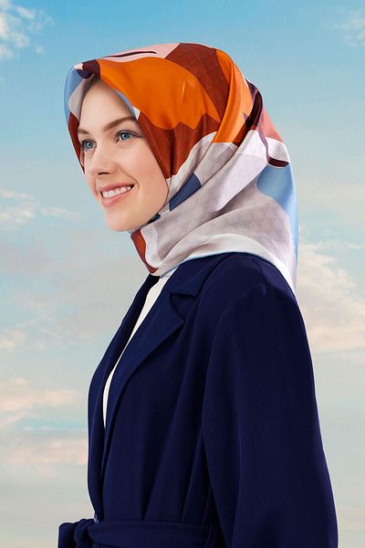 Armine 2024 Spring-Summer Silk Scarf - 9119D-02 - Sura