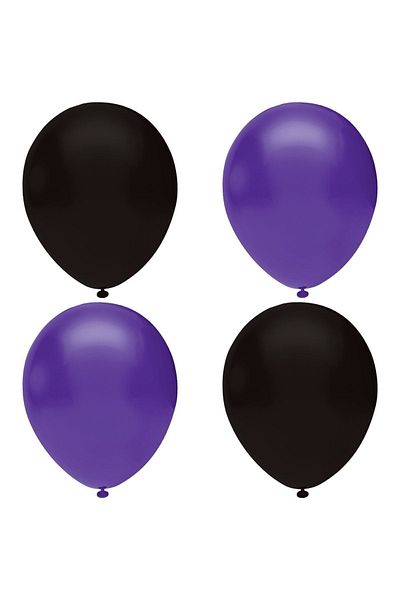 HKNYS Black Purple Pastel Latex Balloon Helium Compatible-10 Pieces