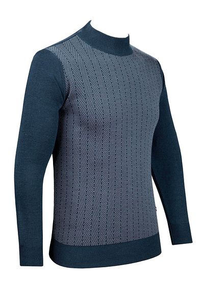 Çizgi Triko Tricotaj Stripe Bărbați Tricotaj pe jumătate cu gât țesut Pulover Model Oțel Tricotat Mucegai clasic - 5007B