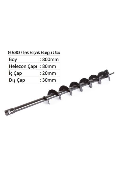 BALATLI Tek Bıçak Toprak Burgu Ucu 8cm