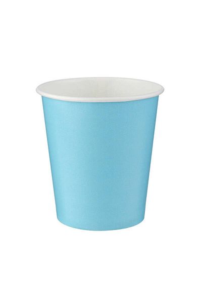 HKNYS Light Blue Pastel Cardboard Cups Set 8 Pieces Party Birthday Cups