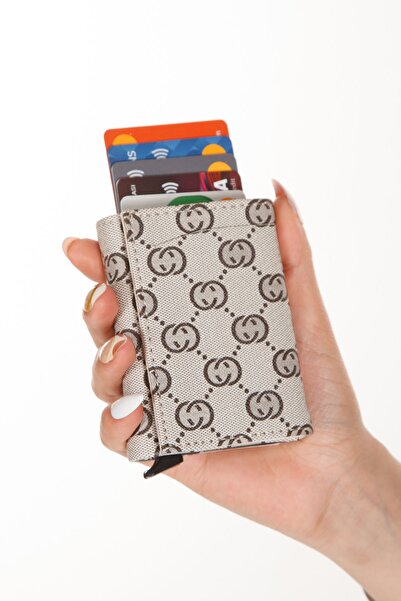 Newish Unisex Mechanism Patterned Wallet and Card Holder
