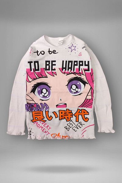 Peki Girl's Lycra Happy Ruffle Body - Add 5 Pay 4 Sweat Sivit T-Shirt Gift Blouse 15250