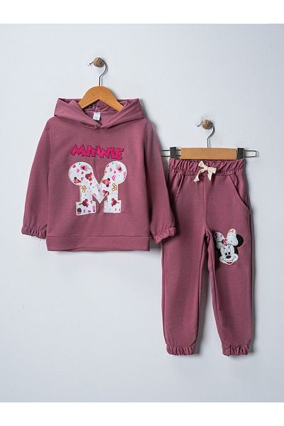 BUUFUU Unisex Children's Hooded Long Sleeve Pocket Top and Bottom Set with Embroidery Detail
