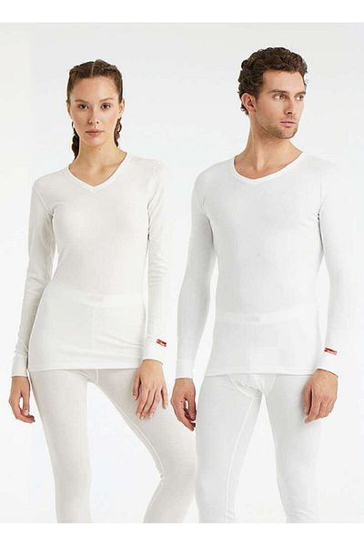 The Sun Μπλουζάκι Unisex Θερμικό μακρυμάνικο V-λαιμόκοψη