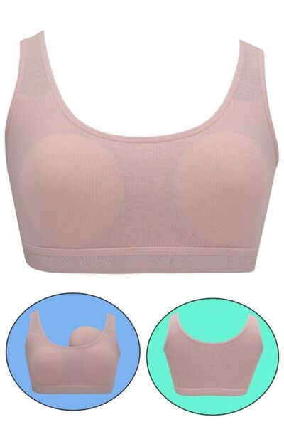 Dondeza Dondeza 6-Piece Young Girl Bra and Bustier Set - Padded, Wide Strap and Half Tank Top