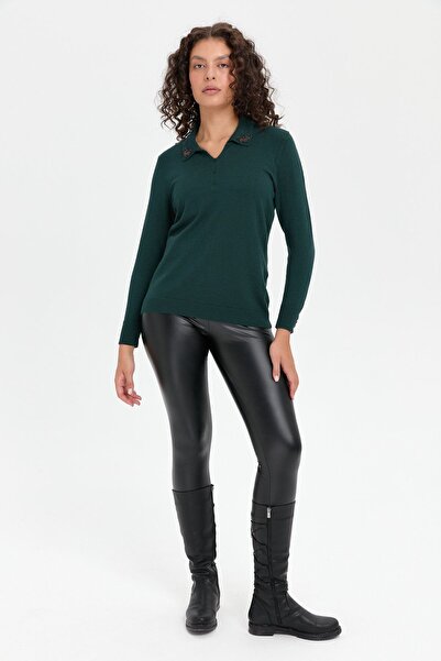 Desen Triko 24092 DESEN TLL PY ΓΥΝΑΙΚΕΙΟ ΠΟΥΛΟΝΤΙΚΟ ΦΟΡΜΑ ΜΕ ΚΕΝΤΗΜΕΝΗ ΦΟΥΣΤΑ ΚΑΙ ΕΛΑΣΤΙΚΟ ΛΙΓΚΡΑ