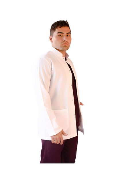 VAYTEKS Men's Judge Collar Jacket Boy Doctor Teacher Laboratory Coat