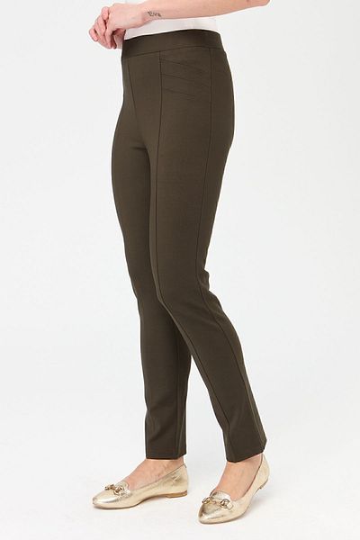 Desen Triko Pantaloni cu jambiere cu nervuri de damă kaki