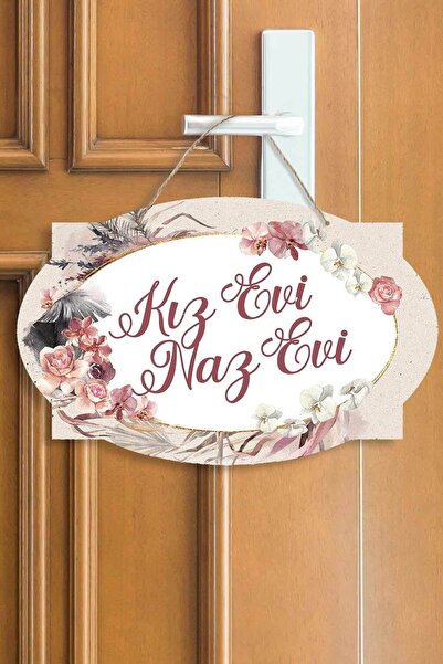 bi tutam mutluluk Kız Evi Naz Evi Kapı Süsü - Ks136
