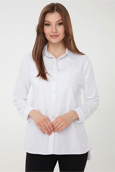 Desen Triko Cămașă lungă Koton de damă albă
