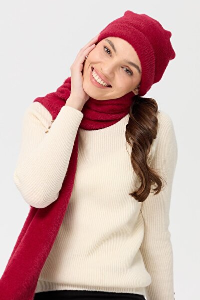 Desen Triko Women's Knitwear Aphrodite Beret Red