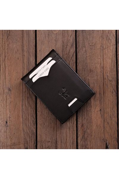 Modica Ανδρικό πορτοφόλι με μαύρη κάρτα Money Clip Μοντέλο Πορτοφόλι από γνήσιο δέρμα με κουτί δώρου |   Αρένα