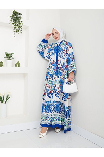 VOLT CLOTHİNG Dámské šaty s etnickým vzorem - vícebarevné