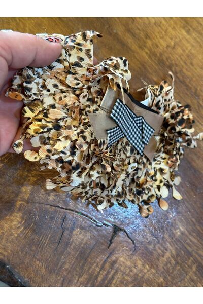 Gönülden Tasarım 20X10 CM LEOPAR KABARTMA APLİKE DİKİŞ AKSESUARI