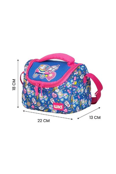 Wia Skate-Donat Bag Set Lunchbox with Thermos Navy Blue