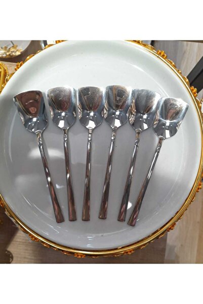 MEYLACO ملعقة حلوى 6 قطع فضية