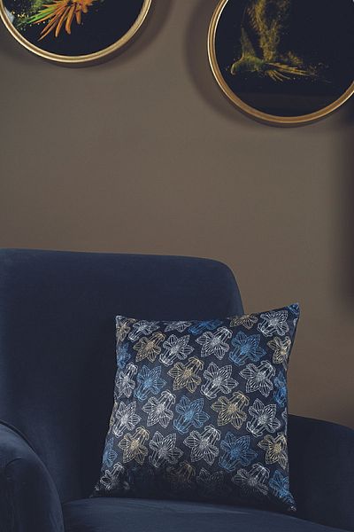 ÖZENEV Luxury Velvet 43x43 Cm Throw Pillow Case Decorative Soft Living Room Sofa Avant-Garde Navy Blue