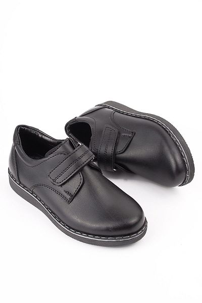 Rıdvan Çelik Pantofi clasici casual pentru băiat, piele neagră