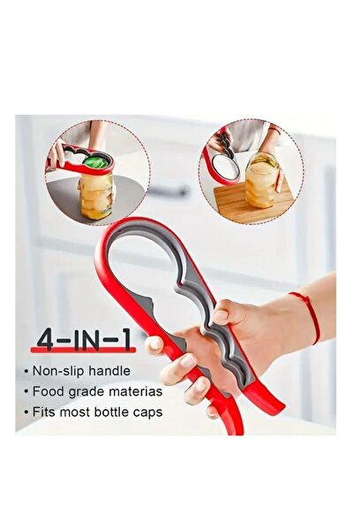 DEPOKON Konserve Kavanoz Şişe Açacağı Kavanoz Kapağı Açma Aparatı 4 Boy