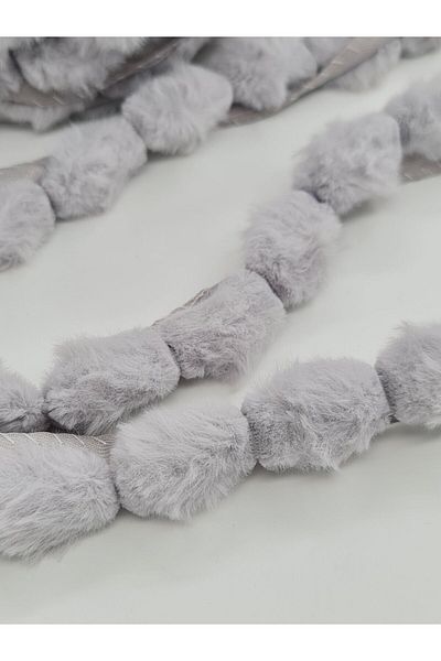 ÜNSALAN HOBİ 1 Meter Gray Meter Plush Pompom