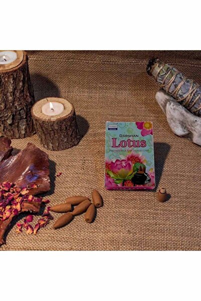 Darshan Incense Lotus Geri Akış (BACK FLOW) Tütsü 10 Adet