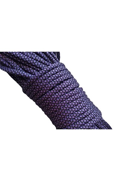 hobi outdoor 5 Metre Paracord 550 4mm 7 Çekirdek Bileklik Ipi Siyah Mor Diamo...