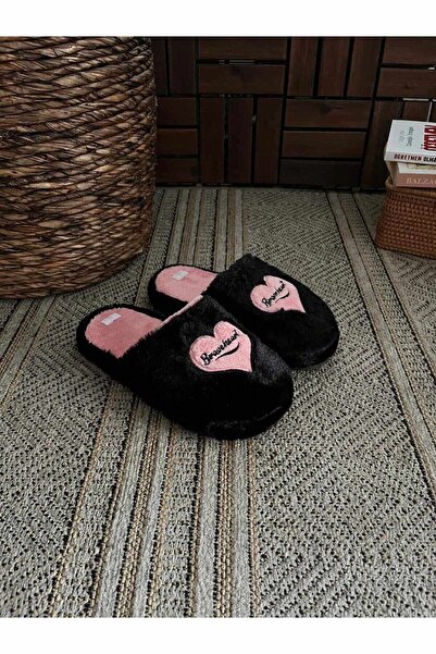 Behtah Kundura Пухнасті тапочки з сердечками - жіночі домашні тапочки, пухнасті тапочки та весільний набір
