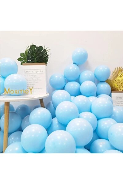 asöy بالون ماكرون أزرق 12 بوصة 30 سم 10 قطع بالون ماكرون ناعم