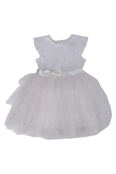 Bebelop Κορίτσι Princess Bow με φερμουάρ Παγιέτα Tutu Φόρεμα με τούλι