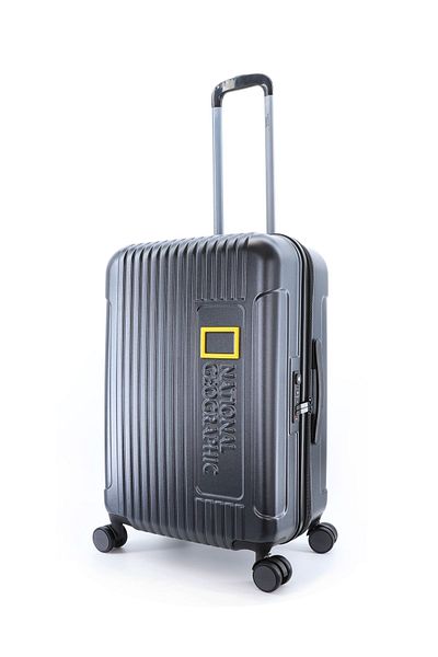 NATIONAL GEOGRAPHIC Canyon Luggage Trolley Medium Check-In Metallic Black