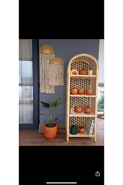 Hasır bambu evi Hasır Bej Raf