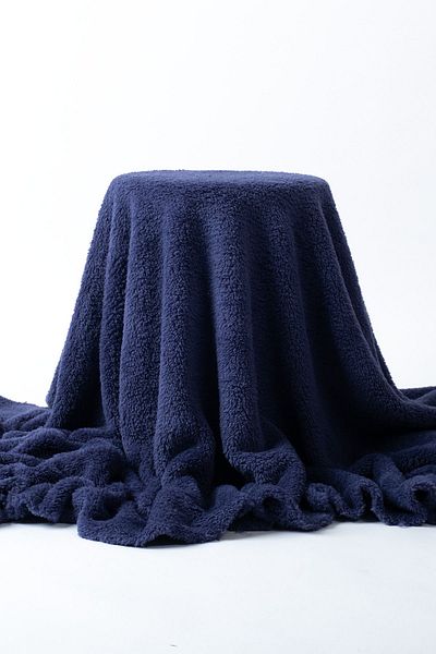 Gleamy Μπλε Navy Λούτρινο Ύφασμα Διπλής Όψης Πλένεται - 100*180 cm
