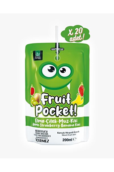 Sealed Nature Fruit Pocket - Yeşil - Meyveli İçecek 20 Adet 200ml