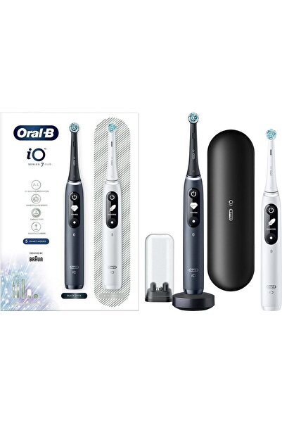 NcK iO - 7 Şarjlı Diş Fırçası 2’li Set Siyah/Beyaz