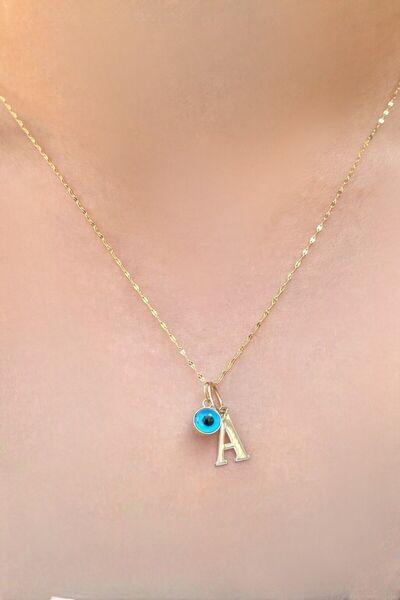 Altınaşkı Aynalı Zincirli Harf Altın Kolye