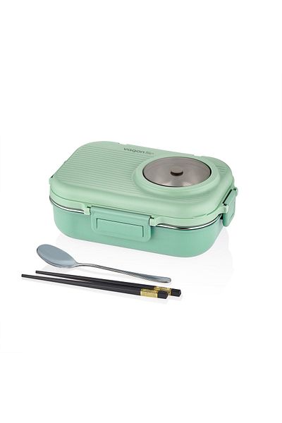 Vagon Stainless Steel Lunch Box - Lunch Box, Mixed Color Bl70100 (1 Piece)